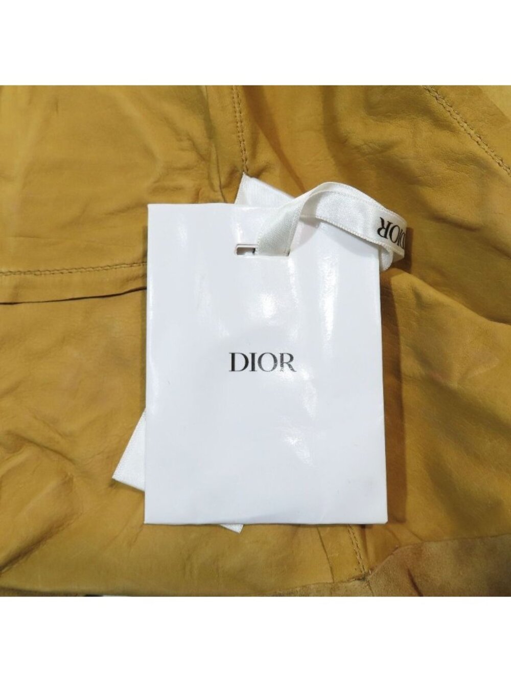 Dior Suede Cowhide Cow Leather Jacket Floral Patch 40 Beige - Picture 6 of 8